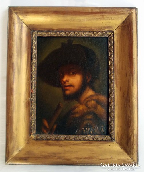 Reneszánsz stílusú férfi portré - olvashatatlan jelzéssel