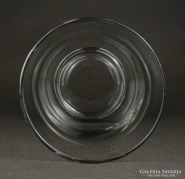1K682 Hibátlan fújt art deco üveg váza 15 cm