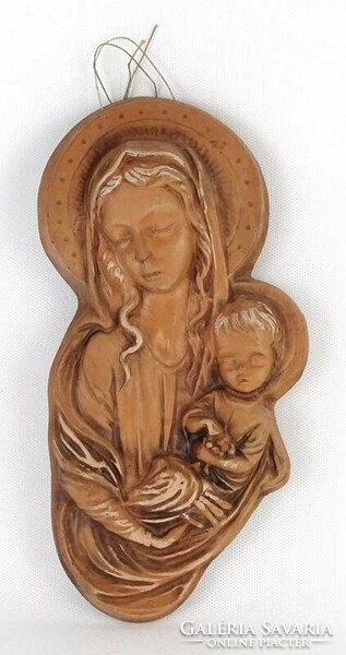 1K687 Mary with Little Jesus ceramic wall picture 26 cm