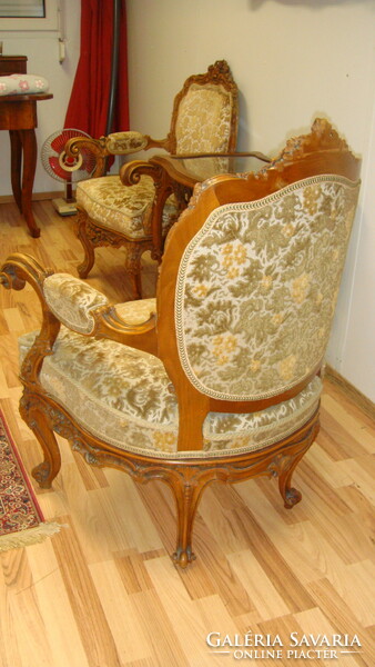 Viennese Baroque three-piece salon set.