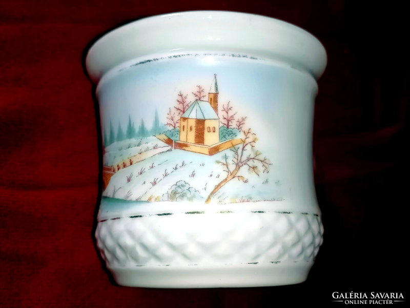 Antique church tower mug, cup