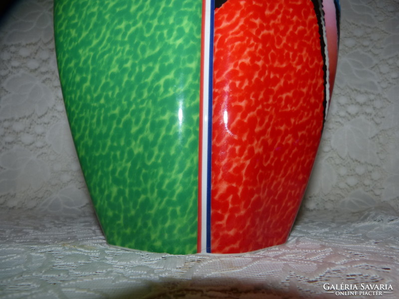 23-42 cm..üveg / porcelán, kacsa, váza.