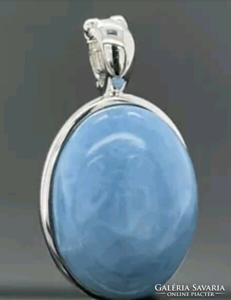 Extra elegáns kèk opál  drágaköves ezüst medál ,925-új