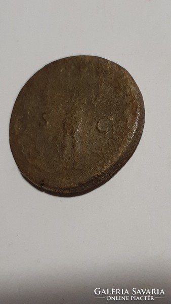 Roman bronze coin sestertius diva faustina senior 1246-161, thick, heavy 14.5 g