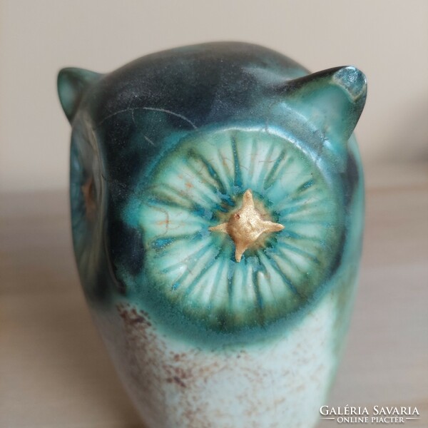Rare applied art ceramic owl figure