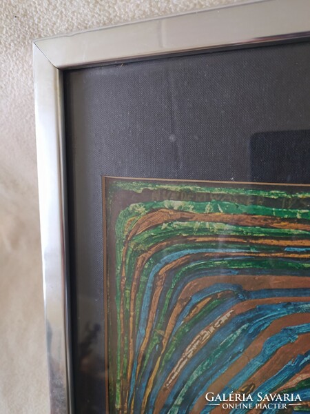 Hundertwasser - print in original glazed frame, 58 x 58 cm