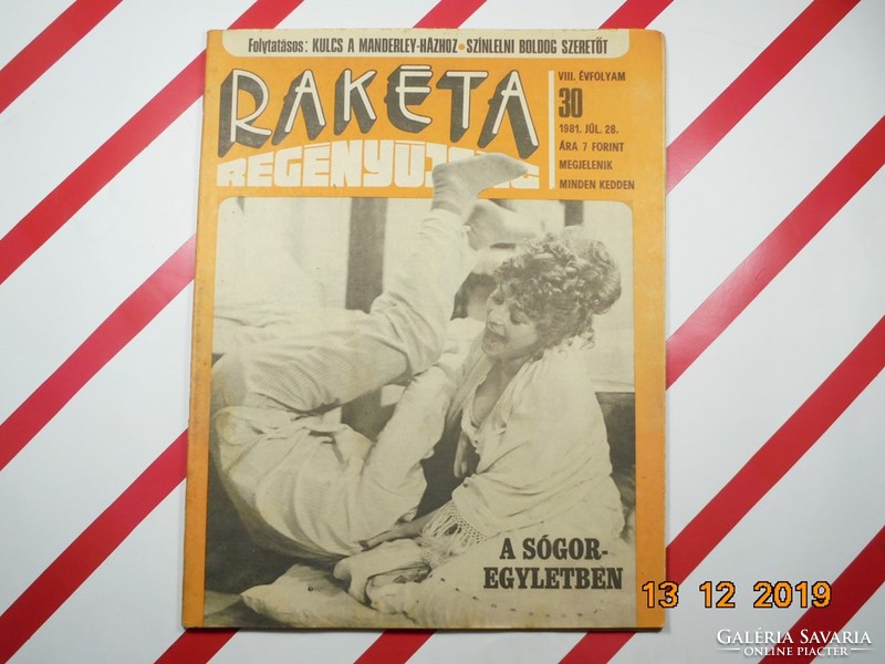 Régi retro újság - Rakéta regényújság - 1981 július 28. - VIII. évfolyam 30. szám