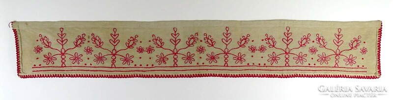 1K670 old embroidered Kalotaszeg linen shelf border 35 x 165 cm