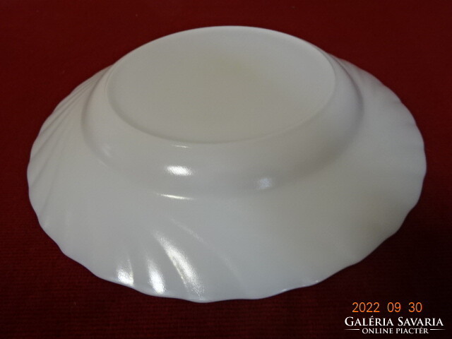 French glass deep plate, wavy edge, diameter 22.5 cm. He has! Jokai.