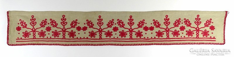 1K670 old embroidered Kalotaszeg linen shelf border 35 x 165 cm