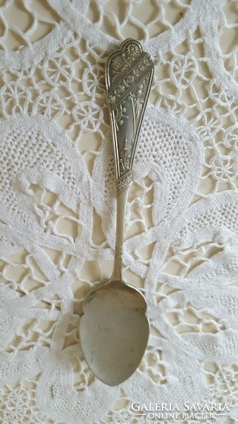English silver-plated, marked relief spoon