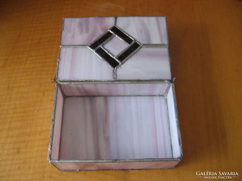 Tiffany ólomüveg ékszeres doboz