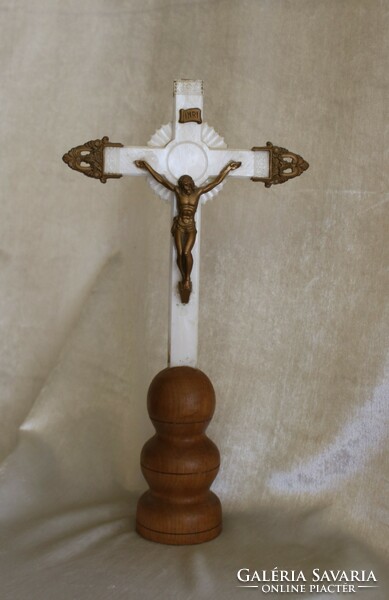 Catholic cross old piece -37cm