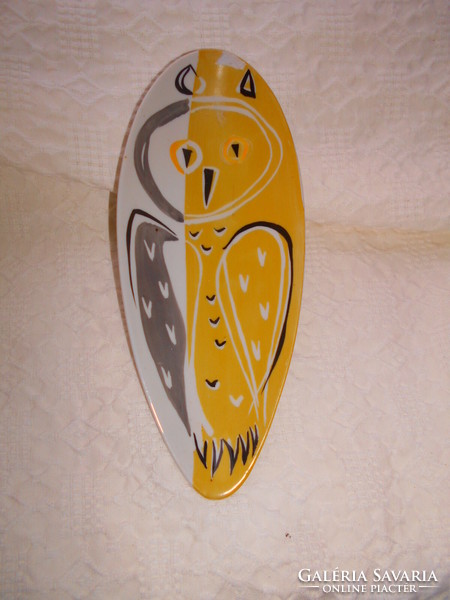 Antique drasche owl bowl