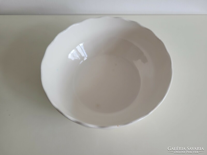 Old large size 30.5 cm granite folk bowl vintage stew bowl