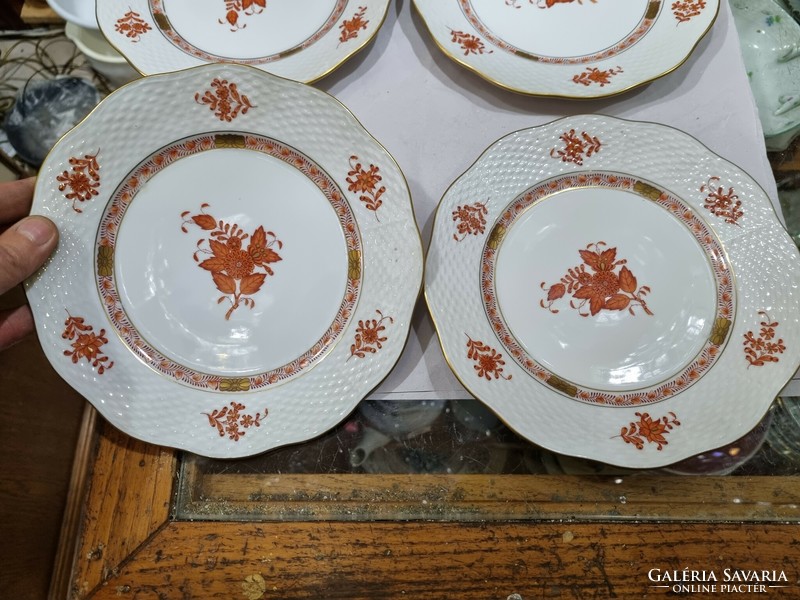 6 Herend cake plates