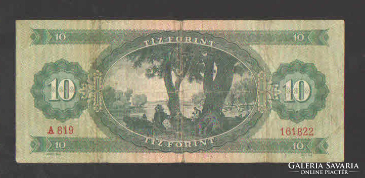10 forint 1962.  F+!!  Szép bankjegy!!