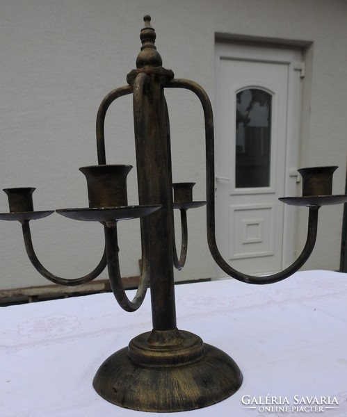 Large table metal candle holder with 4 branches