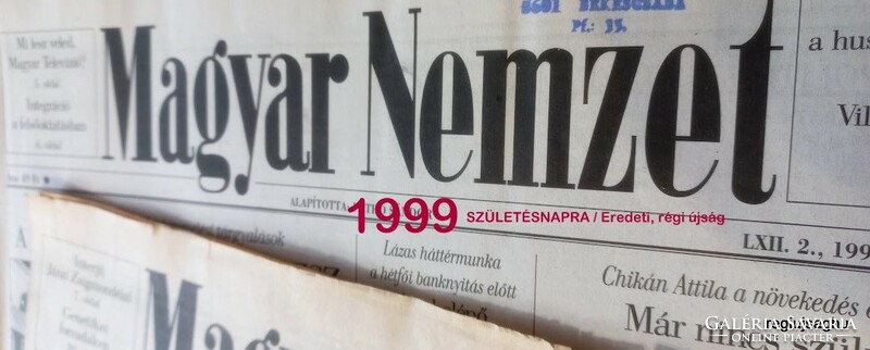 1999 január 15  /  Magyar Nemzet  /  Ssz.:  23235