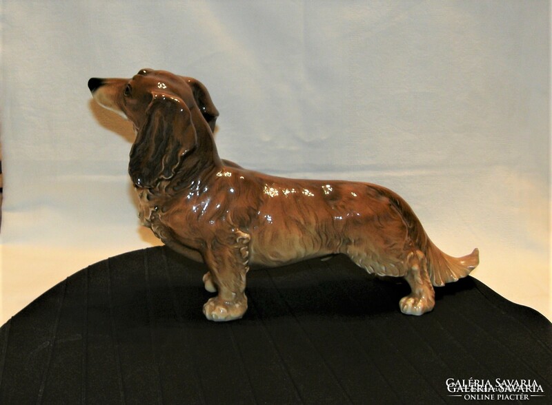 Dachshund dog large ens porcelain - 27 cm