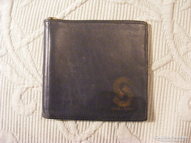 Retro bőr pénztárca Skála-Coop logo