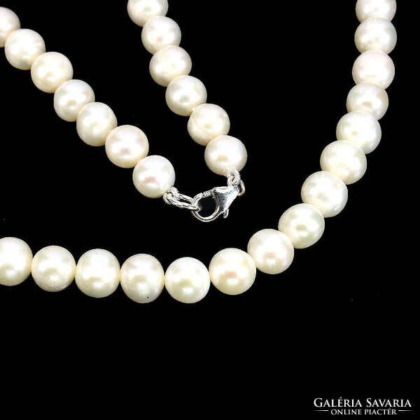 100% Bespoke baroque cream white 7x6mm pearls 925 sterling silver string of pearls