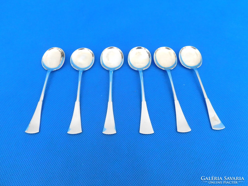 Set of 6 silver cream spoons 147 gr 14 cm