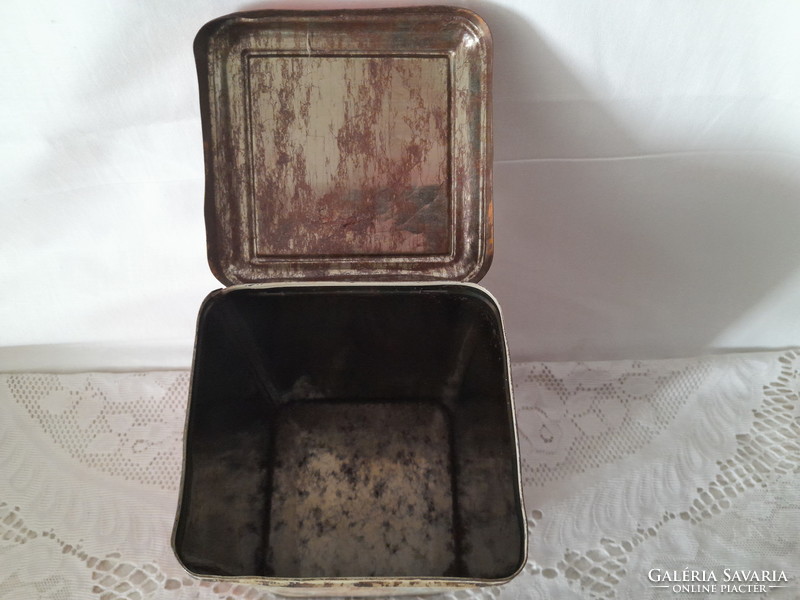 Antique cookie metal box