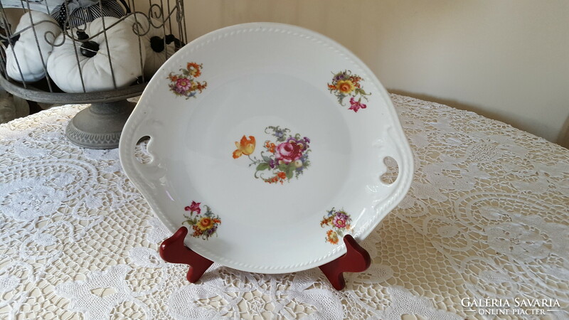 Beautiful Freiberg, floral two-handled porcelain serving bowl