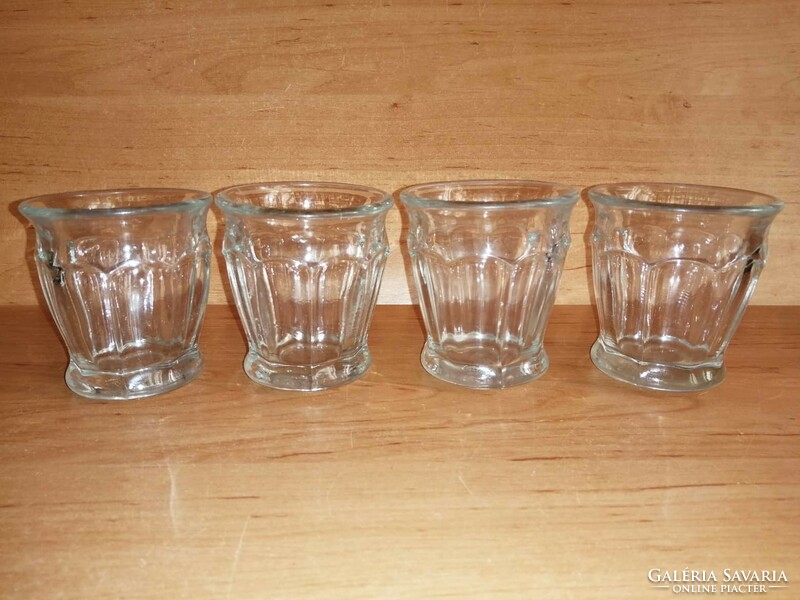 Antique marked glass coffee cup 4 pieces in one (4/k)