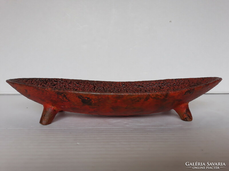 Retro marked Kornfeld János ceramic bowl, 31x12 cm