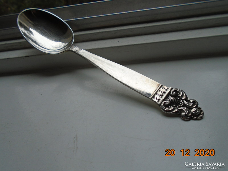 Norwegian silver plate spoon with otter pattern