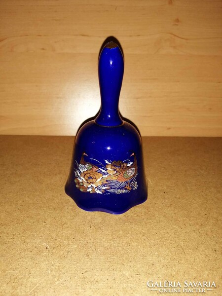 Blue porcelain peacock pattern table bell 12 cm (2)