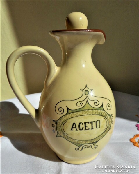 Kitchen vinegar and oil jug with stopper (jet&co ceramic)