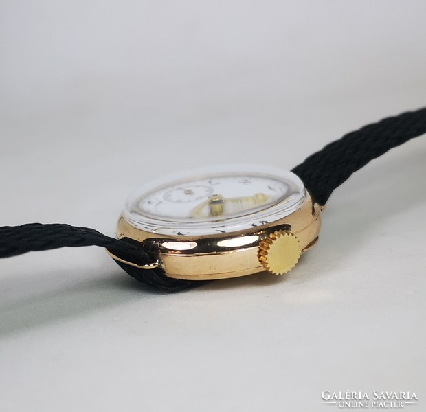 Women's omega wristwatch with 14k gold case - contemporary pocket watch installation from the 1910s!