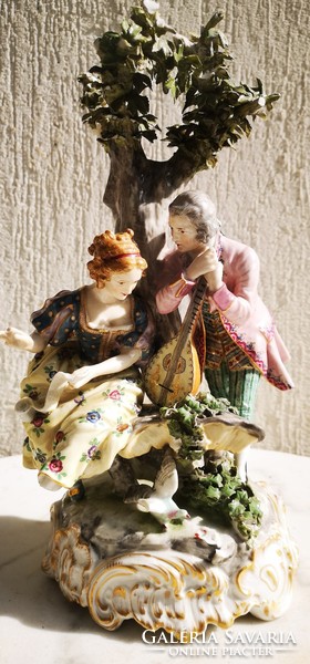 Antik 100 éves, Nagy méretű porcelán Barokk stílusú, Videó. Dressel Kister & Cie Passau Germany