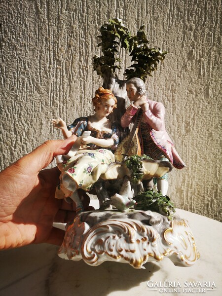 Antique 100-year-old, large-sized porcelain in baroque style, video. Dressel kister & cie passau germany