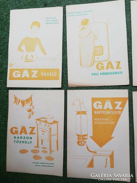 Advertising leaflets promoting retro household gas appliances with recipes 10 pcs