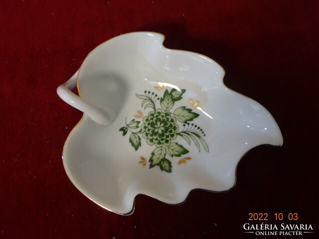 Hollóháza porcelain, Erika pattern, leaf-shaped centerpiece. He has! Jokai.