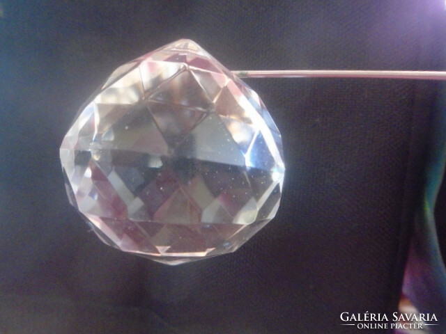 Csodálatos 100% kézzel csiszolt kristály gömb? ragyog mint a gyémánt 1800 évek végéről
