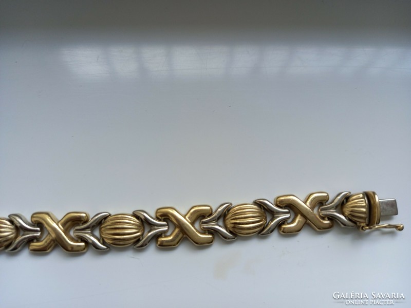 14K yellow and white gold bracelet