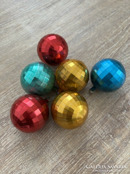 Old plastic Christmas tree decoration balls