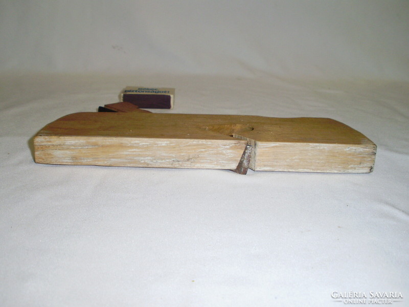 Old, marked hand planer - carpentry tool