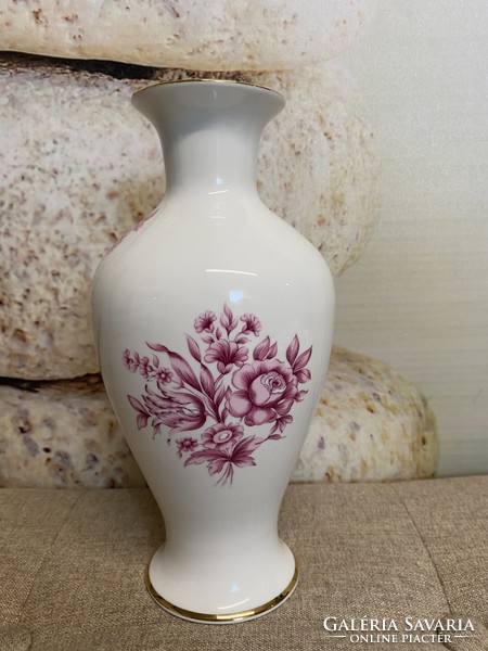 Large porcelain vase with floral pattern from Hollóháza a25