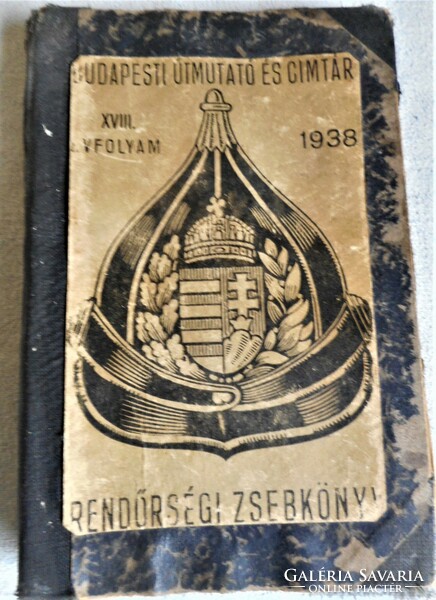 Budapesti Rendőrségi Zsebkönyv 1938