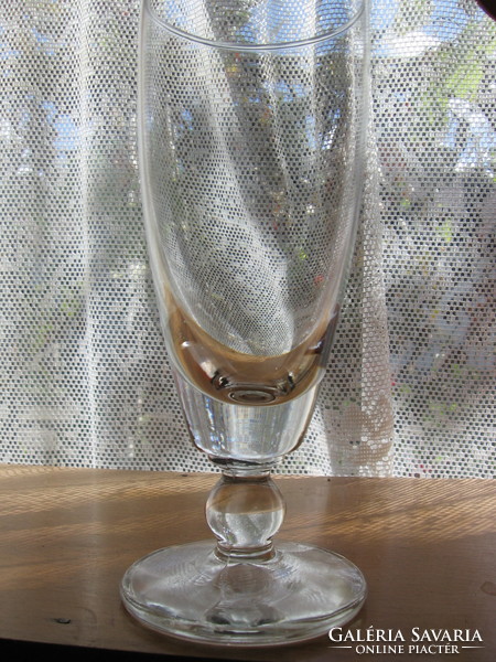 Elegáns golyós szárú pezsgős pohár készlet 7 db-os
