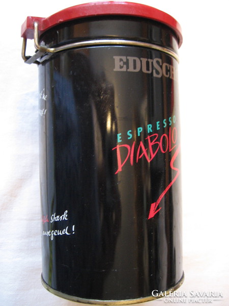 Retro rarity! Eduscho espresso diabolo coffee box with clasp