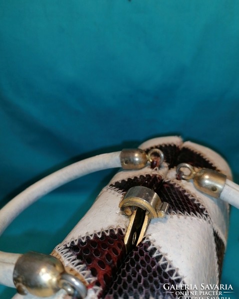 Old small handbag with snake skin