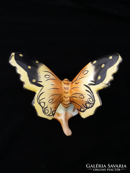 Bodrogkeresztúr ceramic butterfly - colorful butterfly figure, sculpture, nipp