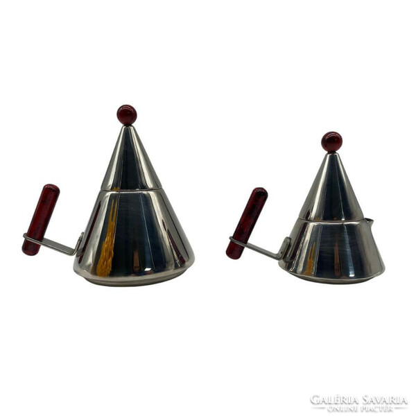Alessi vintage coffee and milk pouring set after aldo rossi